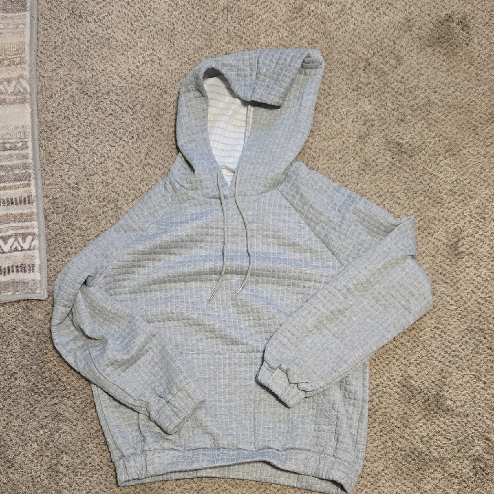 Gray Hooded Womens Sweatshirt